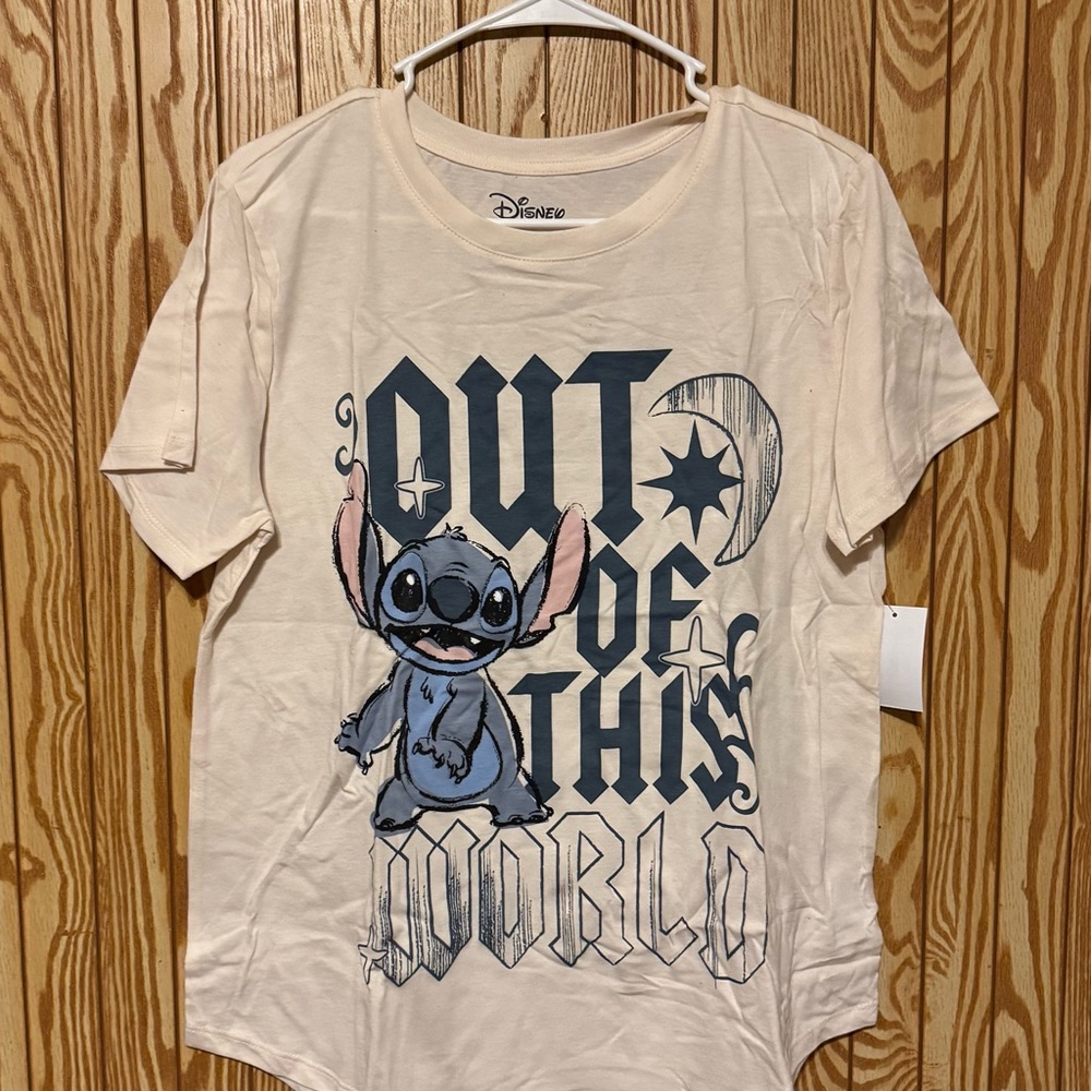 Disney Women's Cream Stitch Graphic Tee